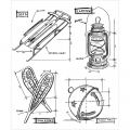 Tim Holtz Stempelgummis Christmas Blueprint #5