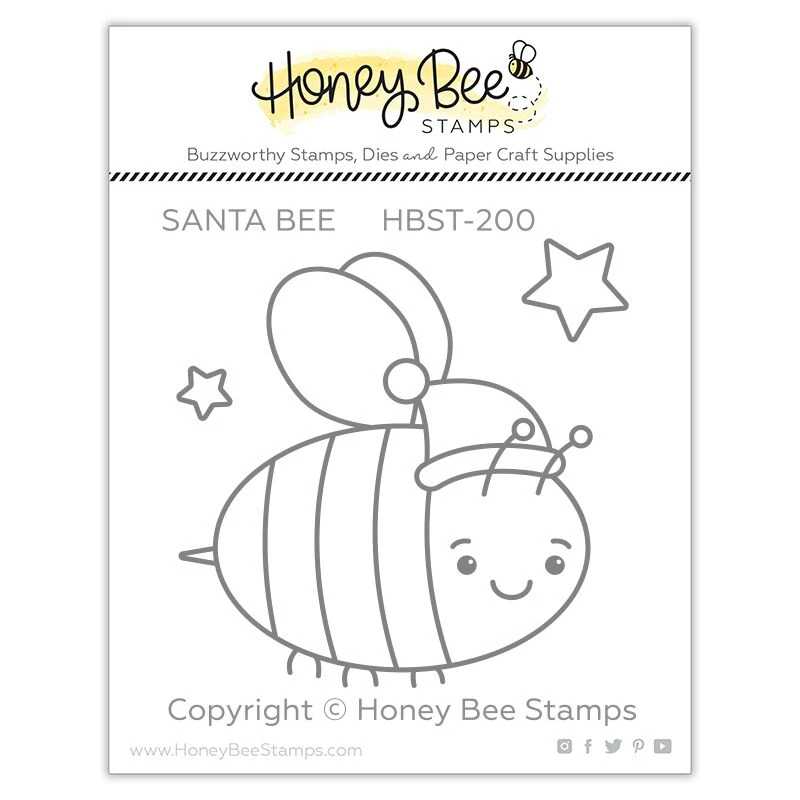 Honey Bee Stamps Clearstamp - Santa Bee - Weihnachten Biene