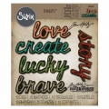 Bild 1 von Sizzix Thinlits Dies Stanzschablone By Tim Holtz Shadow Script #1