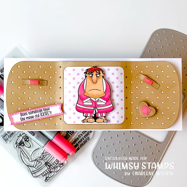 Bild 3 von Whimsy Stamps Clear Stamps  - BooBoo Manflu - Gute Besserung