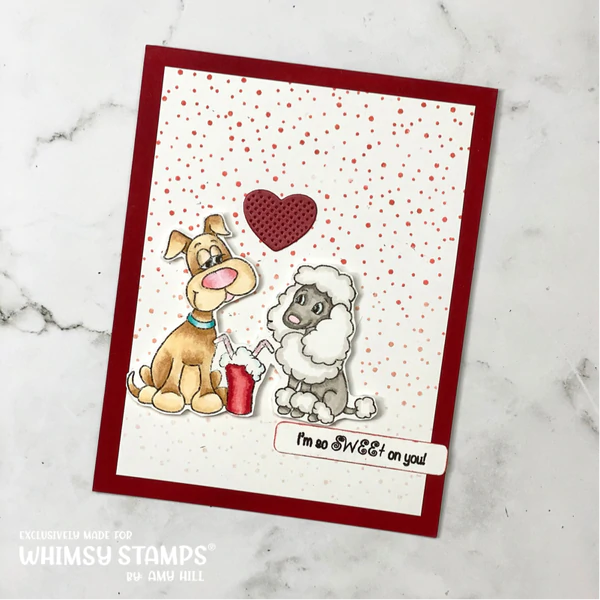 Bild 7 von Whimsy Stamps Clear Stamps  - Doggie Valentine - Hunde