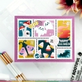 Bild 4 von Waffle Flower Postage Collage Spooktacular Stencil - Briefmarken-Schablone