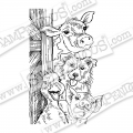 Bild 2 von Stampendous Cling Stamps Funny Farm Rubber Stamp - Stempelgummi Farmtiere