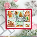 Bild 11 von Waffle Flower Postage Collage Gingerbread Stencil - Briefmarken-Schablone Lebkuchenmännchen