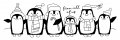 WOODWARE Clearstamps  Clear Magic Singles - Penguin Parade