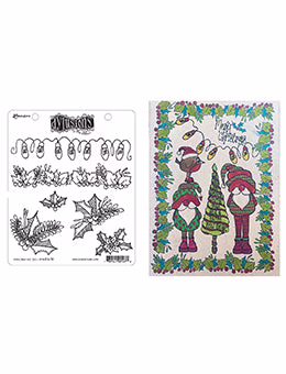 Bild 2 von Dylusions Gummistempel Holly and the Ivy