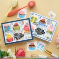 Bild 3 von Waffle Flower  Postage Collage Cupcake Stencil - Stencil-Set