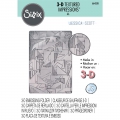 Sizzix Texture Fades Embossing Folder 3-D Prägeschablone Doodle Triangles
