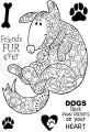 WOODWARE Clear Stamps  Clear Magic Singles Decorative Dog - Hund