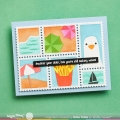 Bild 5 von Waffle Flower Postage Collage Beach Days Stencil - Briefmarken-Schablone Strand