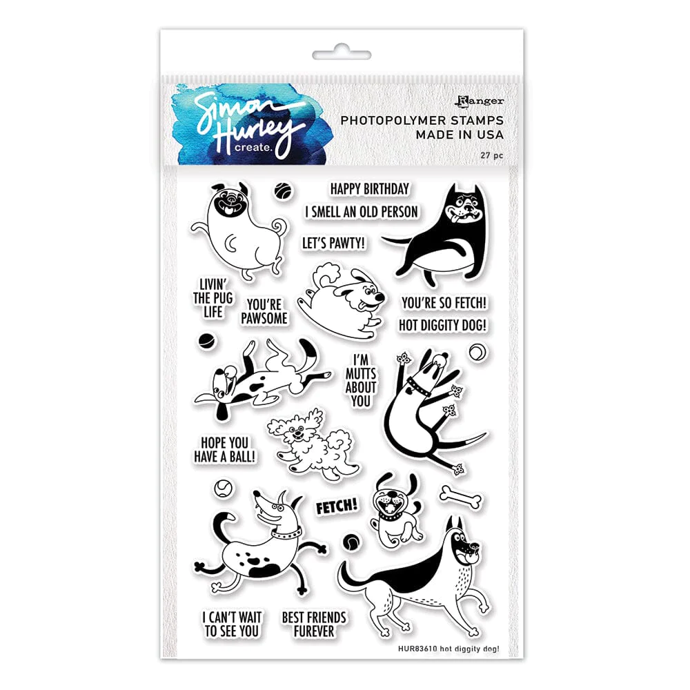 Bild 1 von Simon Hurley create Photopolymer Clear Stamps Hot Diggity Dog - Clear Stamps Hunde