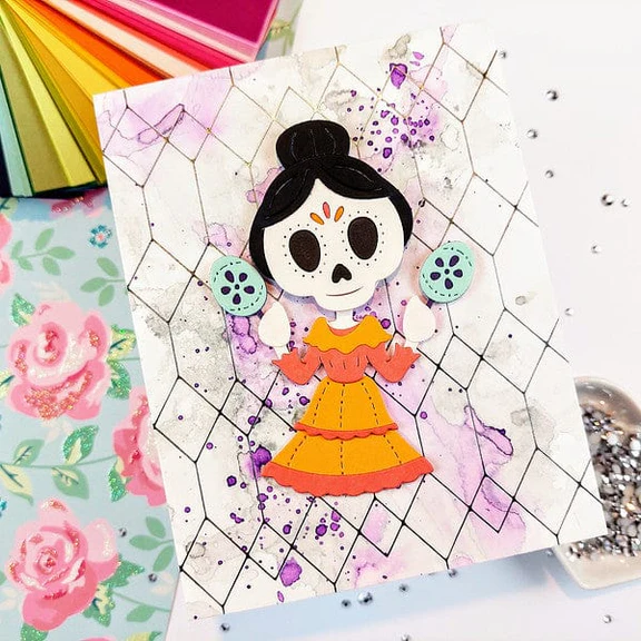 Bild 8 von Spellbinders Dancin' Day of the Dead Girl Etched Dies from the Dancin' Halloween Collect - Stanz-Set