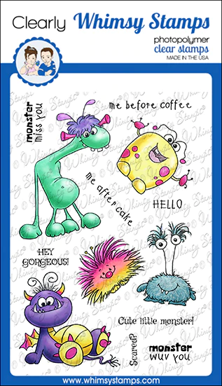 Whimsy Stamps Clear Stamps - Monster Moods 