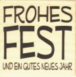 Gummistempel Frohes Fest