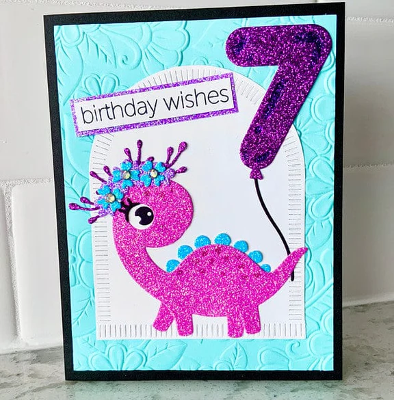 Bild 6 von Spellbinders BIRTHDAY DINOSAUR ETCHED DIES FROM THE MONSTER BIRTHDAY COLLECTION - Stanz-Set