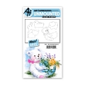 Art Impressions Stamp Set - Watercolor Animal Planters