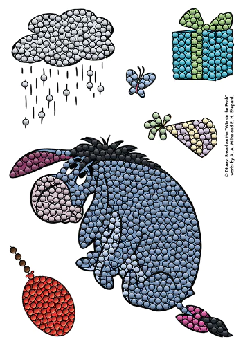Disney Winnie The Pooh A6 Crystal Art Stamp - Eeyore - Clear Stamps I-A