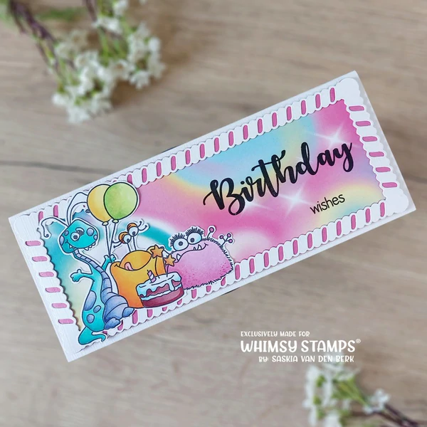 Bild 8 von Whimsy Stamps Clear Stamps - Monster Birthday -Geburtstag