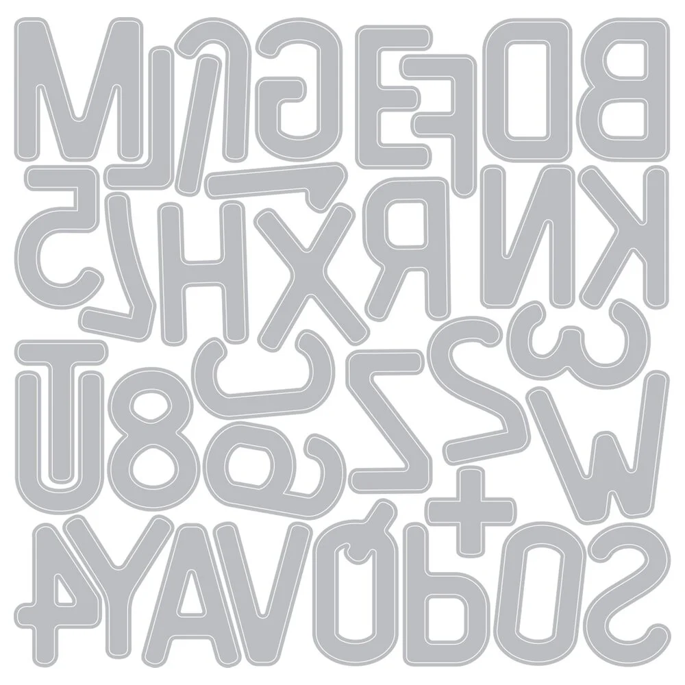 Bild 2 von 2D TF Embossing Folder Thinlit Set Vault Side Order Letterboard by Tim Holtz