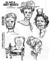 The Art of Brett Weldele Cling Mount Stamps Gummistempel - The Grand Dames