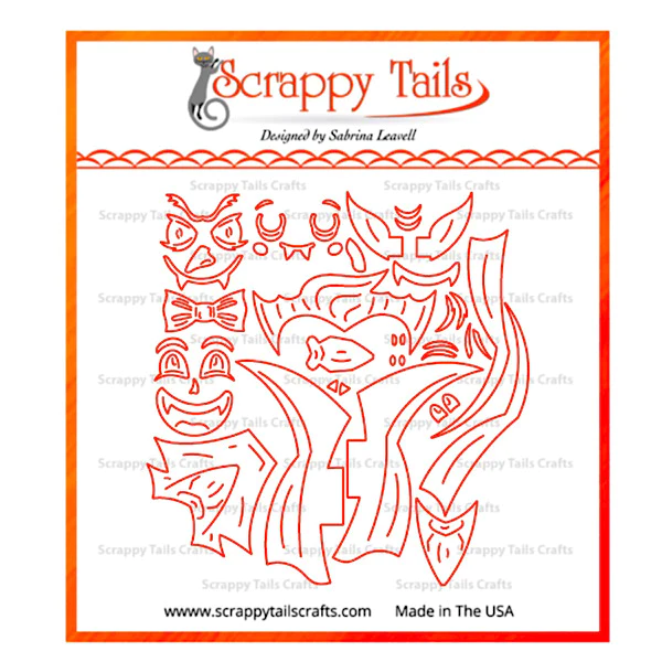 Bild 2 von Scrappy Tails Stanz-Set  - Vampire Add-On for A7 Pumpkin Pop Up Card