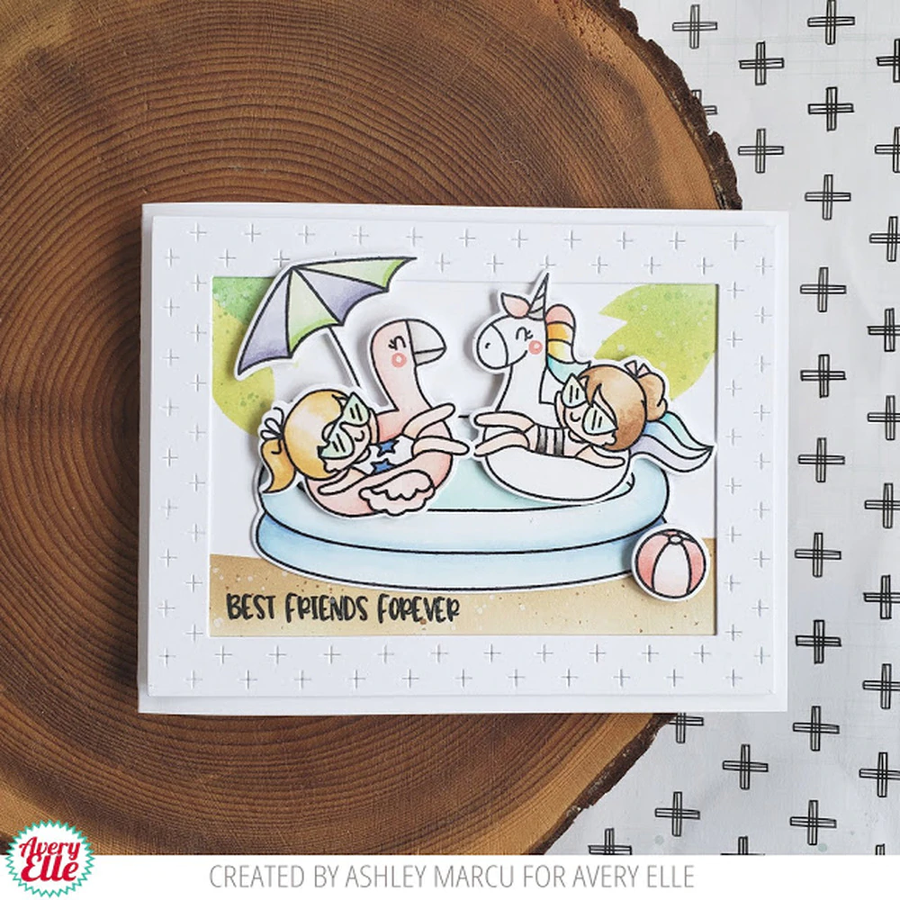 Bild 2 von Avery Elle Clear Stamps - Pool Party