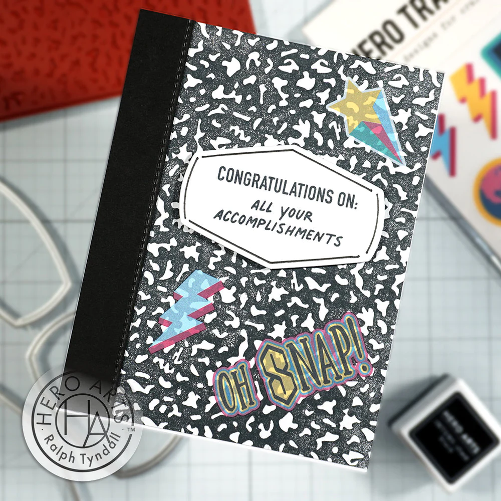 Bild 2 von Hero Arts Cling Stamp - HA + RT Composition Notebook Pattern Bold Prints