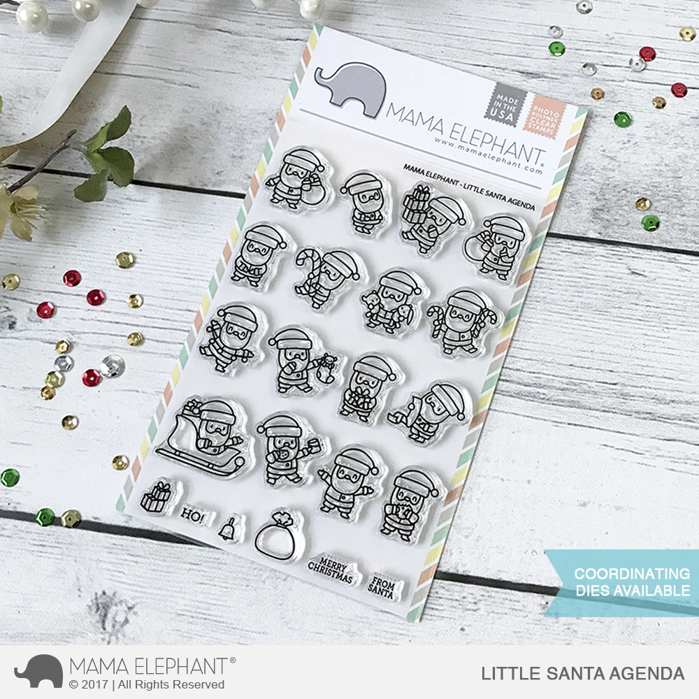 Mama Elephant - Clear Stamps LITTLE SANTA AGENDA - Weihnachtsmann