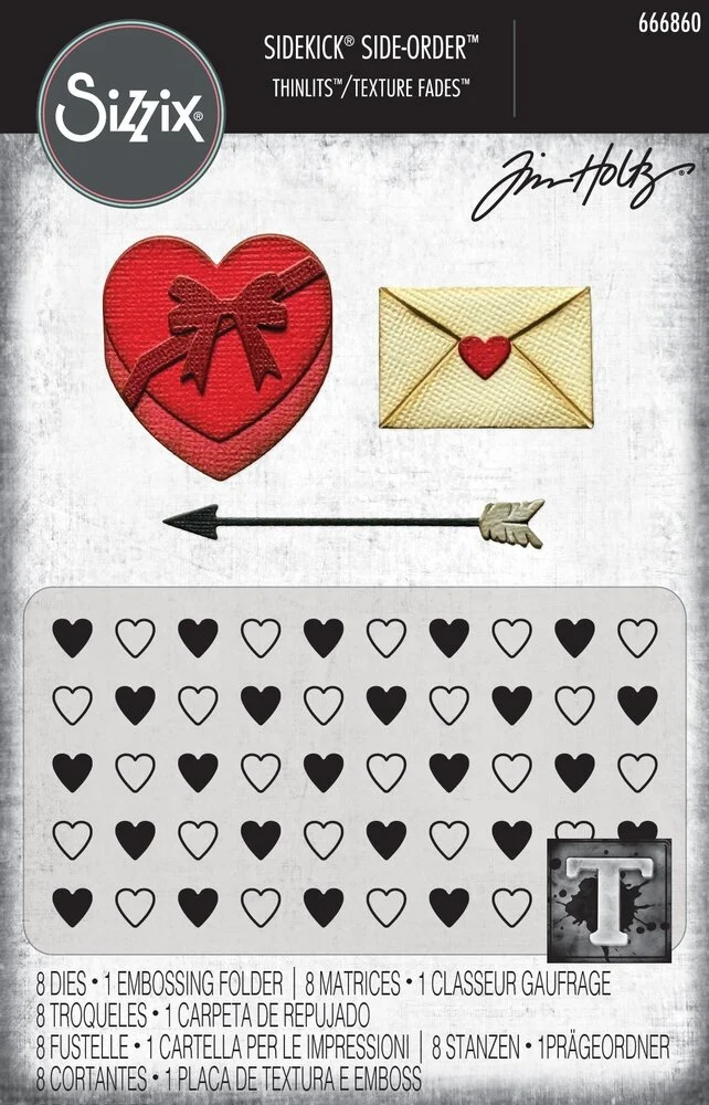 Bild 1 von 2D TF Embossing Folder Thinlit Set Vault Side Order Love Notes by Tim Holtz
