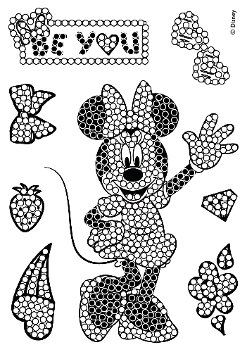 Disney Mickey and Friends A6 Crystal Art Stamp - Minnie Mouse - Clear Stamps