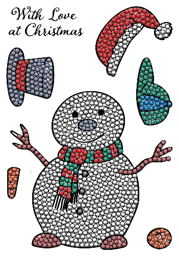 Crystal Art A6 Stamp Set - Friendly Snowman