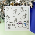 Bild 2 von For the love of...Stamps by Hunkydory - Happy Town Clear Stamp - Snowmen & Friends