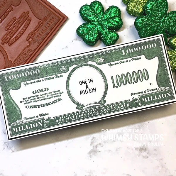 Bild 8 von Whimsy Stamps A Million Dollars Rubber Cling Stamp and Die Combo -Stempel und Stanze