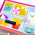 Bild 8 von Waffle Flower Postage Collage Beach Days Stencil - Briefmarken-Schablone Strand
