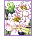 Bild 2 von Stampendous Cling Stamps Gummistempel - Peony Pair - Pfingstrose