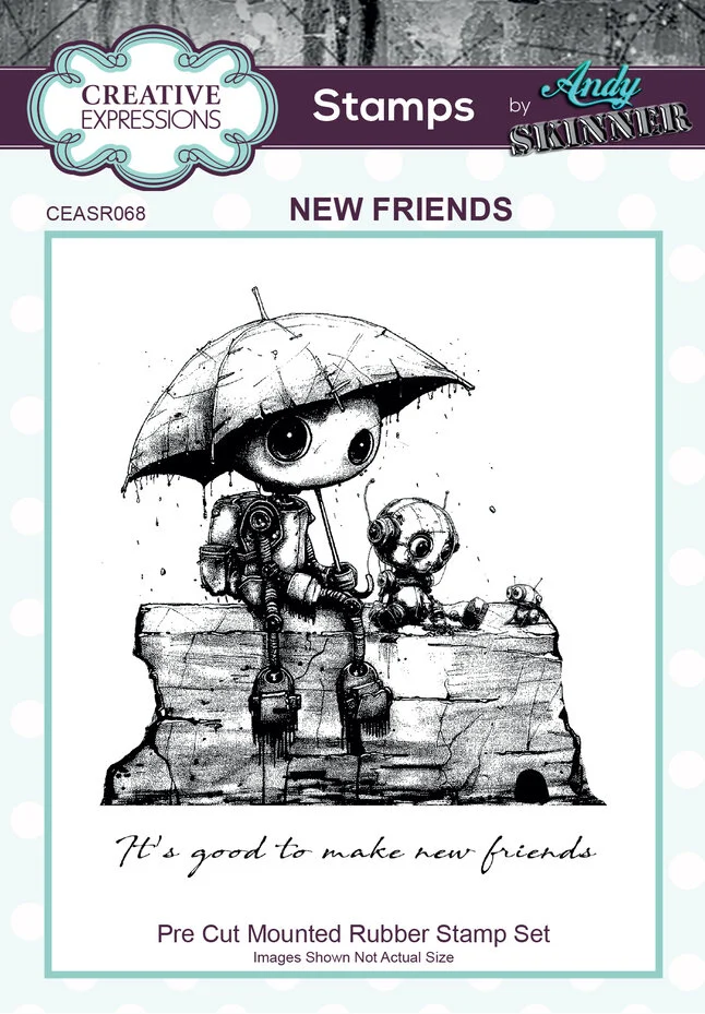 Bild 1 von Creative Expressions Pre Cut Stamp - Gummistempel - Andy Skinner Botology New Friends