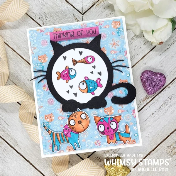 Bild 8 von Whimsy Stamps Clear Stamps - Kitty Sketches - Katze