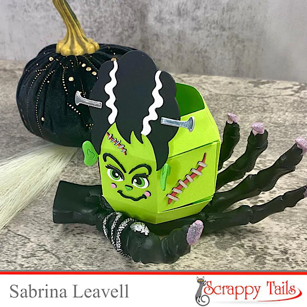 Bild 3 von Scrappy Tails Stanz-Set  -Frankenstein Add-On for A7 Pumpkin Pop Up Card