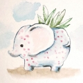 Bild 11 von Art Impressions Stamp Set - Watercolor Animal Planters