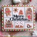 Bild 7 von Waffle Flower Postage Collage Gingerbread Stencil - Briefmarken-Schablone Lebkuchenmännchen