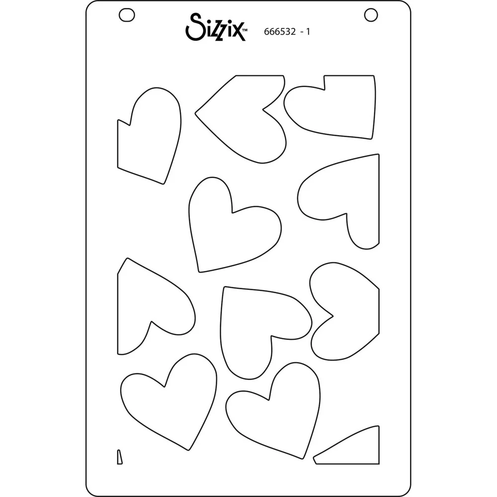 Bild 5 von Sizzix - Layered Stencils - Mark Making Hearts by Kath Breen