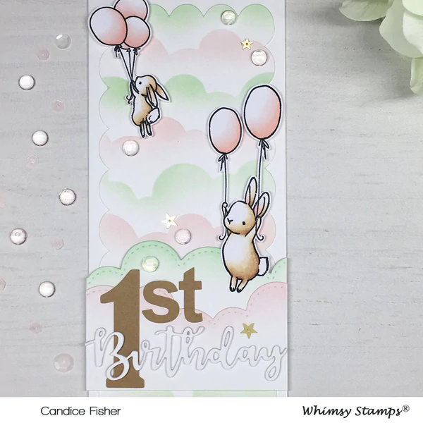 Bild 9 von Whimsy Stamps Clear Stamps  - Bunny Balloons - Hase Luftballon