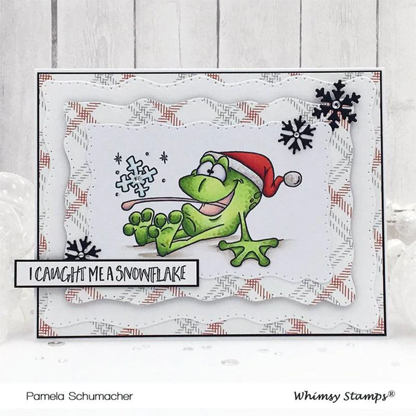 Bild 2 von Whimsy Stamps Clear Stamps  - Toadally Snowy -Frosch
