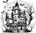 StempelBar Stempelgummi Halloweenhaus