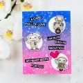 Bild 4 von Heffy Doodle Clear Stamps Set -  Bots of Love - Stempel