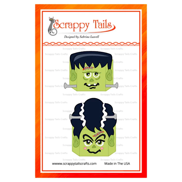 Bild 1 von Scrappy Tails Stanz-Set  -Frankenstein Add-On for A7 Pumpkin Pop Up Card