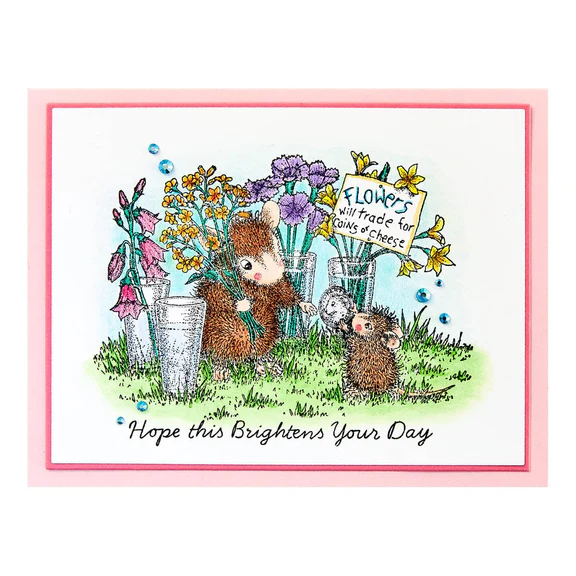 Bild 5 von Spellbinders Flower Market Cling Rubber Stamp Set - House Mouse Stempelgummi