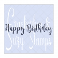 Crackerbox & Suzy Stamps Cling - Gummistempel Birthday 1 - Happy Birthday