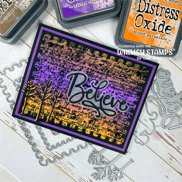 Bild 3 von Whimsy Stamps Rubber Cling Stamp  - Grunge Canvas Background Selfie Gummistempel 