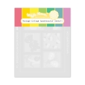 Bild 1 von Waffle Flower Postage Collage Spooktacular Stencil - Briefmarken-Schablone